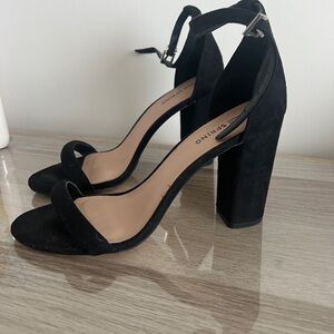 Call It Spring Black Block Heel Sandals